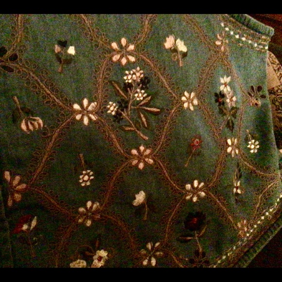 TANTRUM BLUES new with tags, 3x Denim floral embroidered vest, - Picture 3 of 5